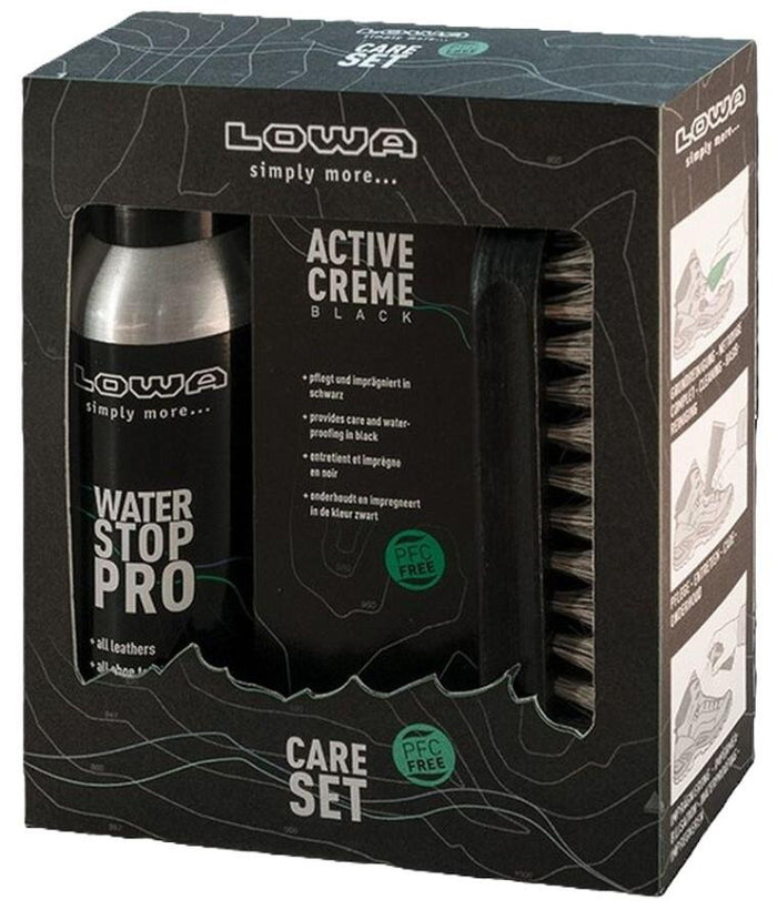Lowa Care Set Black Edition skovårdskit för svarta läderskor