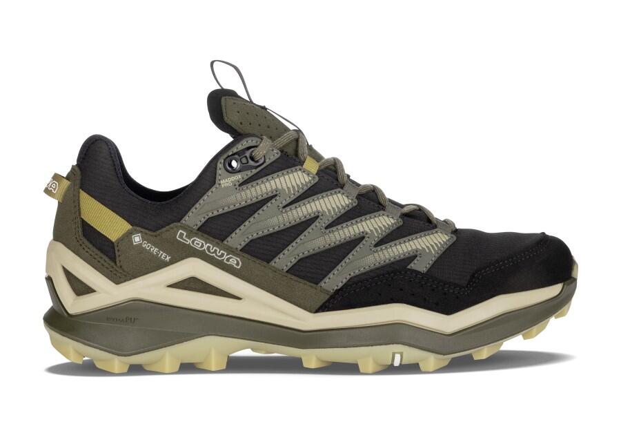 Lowa Maddox Pro GTX LO låg vandringssko i svart och grönt