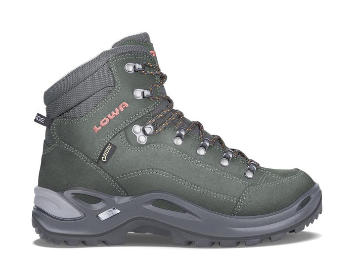 Lowa Renegade GTX Mid WS vandringskänga för dam i antracit och orange