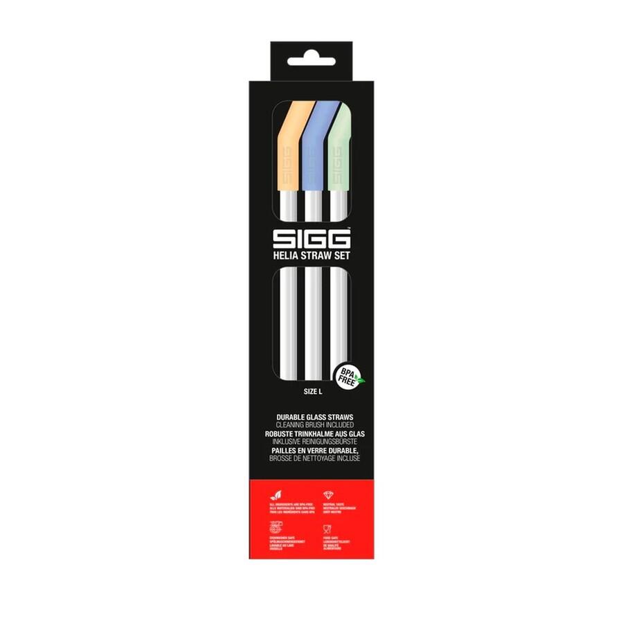 SIGG Helia Straw Set Day glas-sugrör 3-pack till Helia 0,6 L