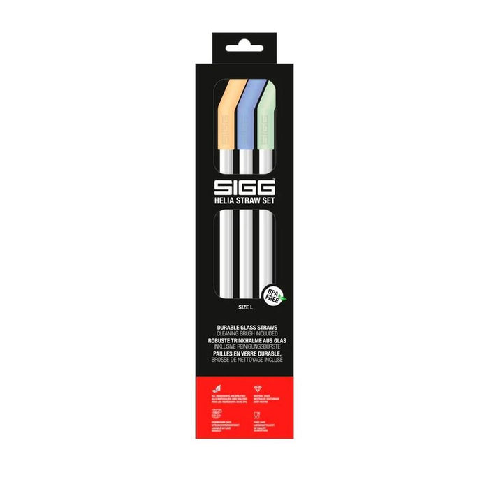 SIGG Helia Straw Set Day glas-sugrör 3-pack till Helia 0,6 L