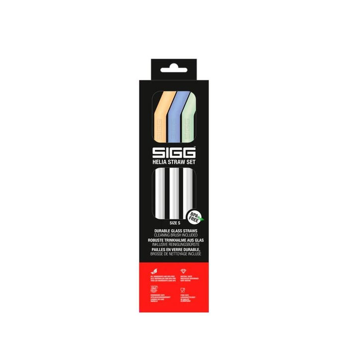 SIGG Helia Straw Set Day Small 3-pack sugrör i glas