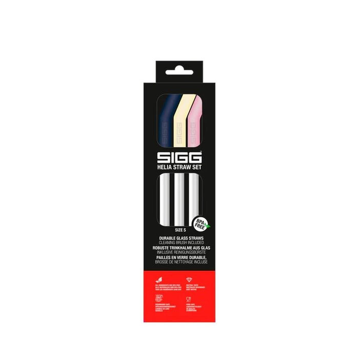 SIGG Helia Straw Set Night Small 3-pack sugrör i glas