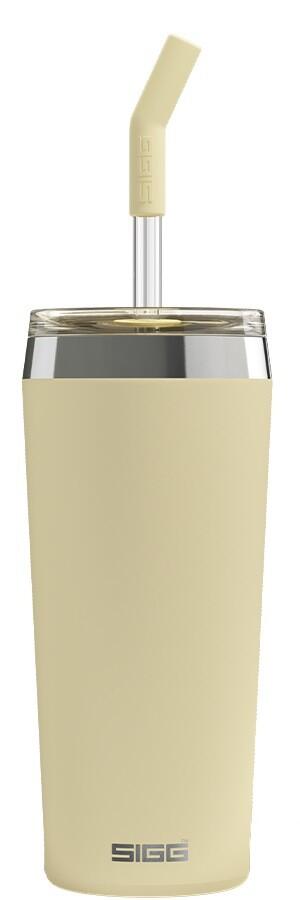SIGG Helia Travel Mug gul 0,6 L termosmugg med sugrör
