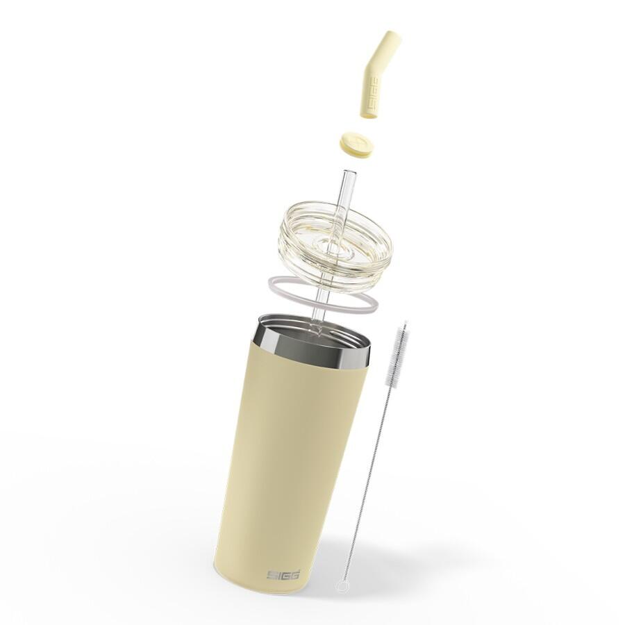 SIGG Helia Travel Mug gul 0,6 L termosmugg med sugrör