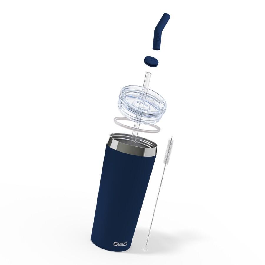 SIGG Helia Travel Mug mörkblå 0,6 L termosmugg med sugrör