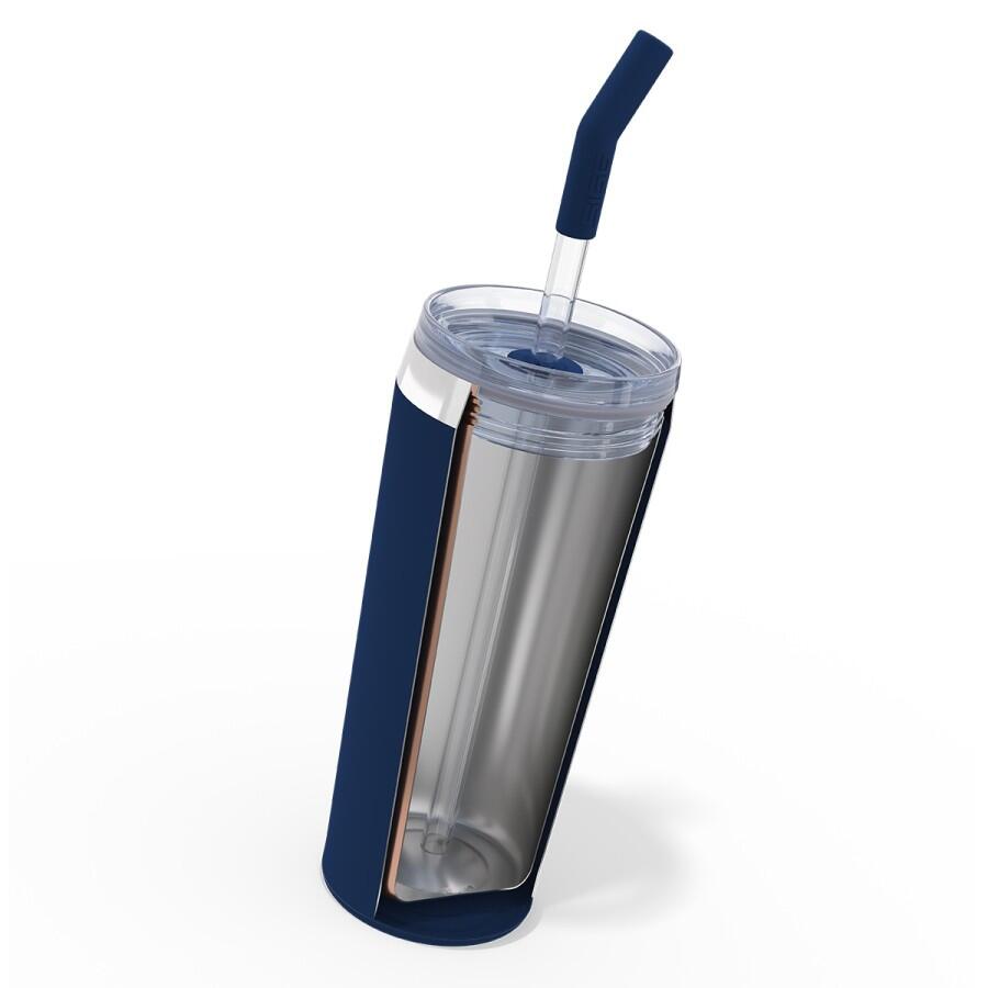 SIGG Helia Travel Mug mörkblå 0,6 L termosmugg med sugrör