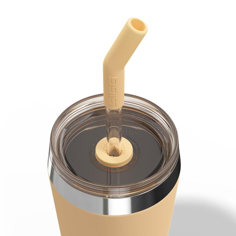 SIGG Helia Travel Mug orange 0,45 L termosmugg med glassugrör