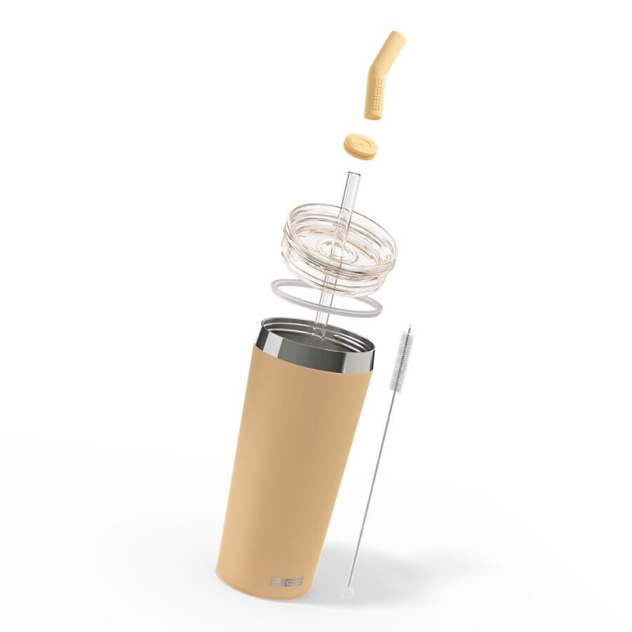 SIGG Helia Travel Mug orange 0,6 L termosmugg med sugrör