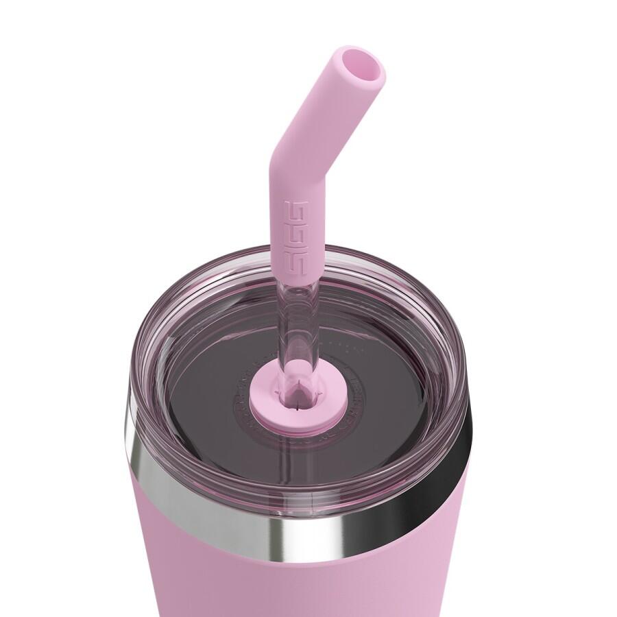 SIGG Helia Travel Mug rosa 0,45 L termosmugg med glassugrör