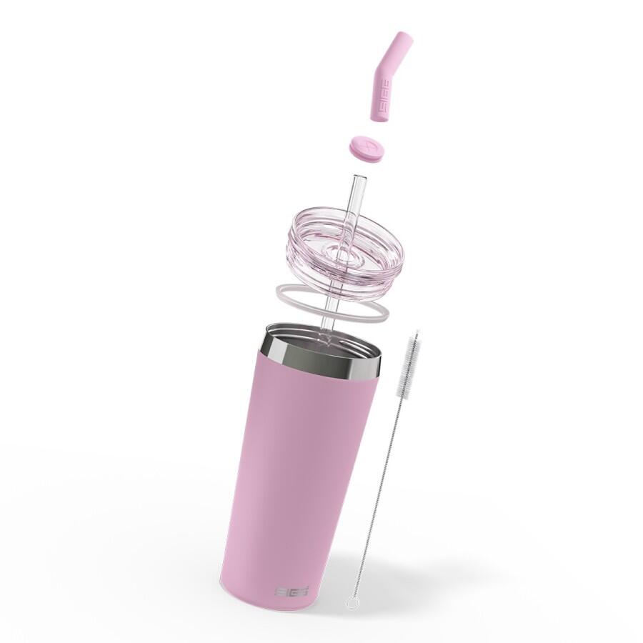 SIGG Helia Travel Mug rosa 0,6 L termosmugg med sugrör