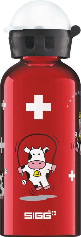 SIGG KBT Funny Cows 0,4 L barnflaska i aluminium med komotiv
