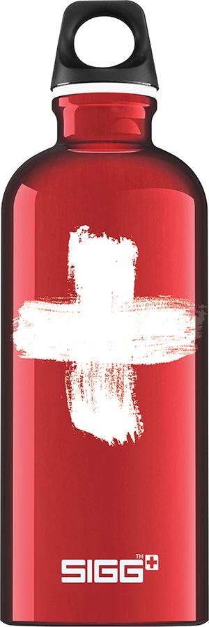 SIGG Traveller Swiss röd 0,6 L aluminiumflaska