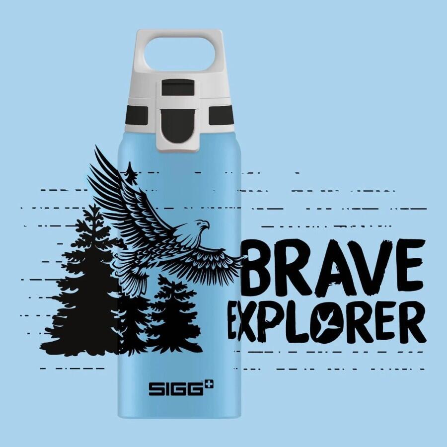 SIGG WMB One Brave Eagle barnvattenflaska 0,6 L i aluminium med örnmotiv