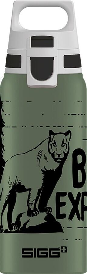SIGG WMB One Brave Mountainlion barnvattenflaska 0,6 L i aluminium med lejonmotiv
