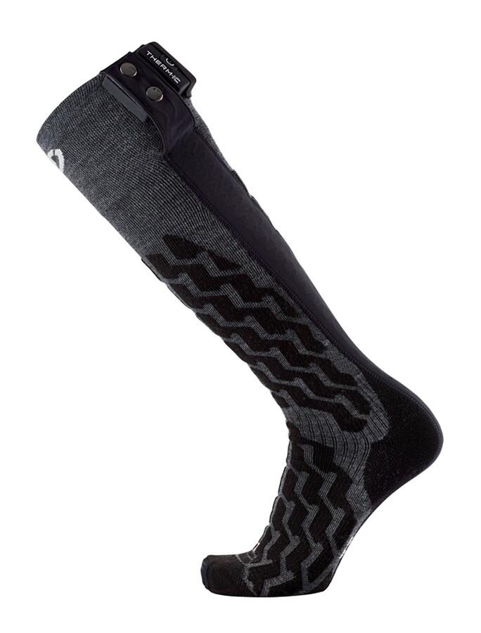 Therm-ic Fusion Uni +700B svarta eluppvärmda skidstrumpor med Bluetooth-batteri