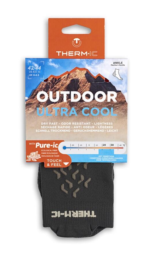 Therm-ic Outdoor Ultra Cool Ankle låga vandringsstrumpor i blått