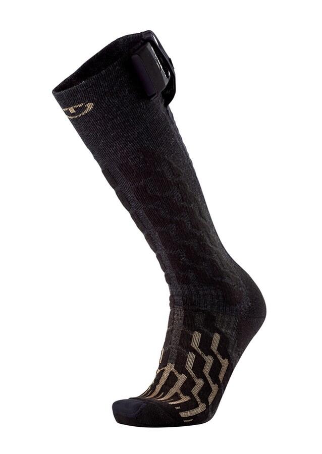 Therm-ic Powersock Heat Fusion svarta uppvärmda skidstrumpor för herr