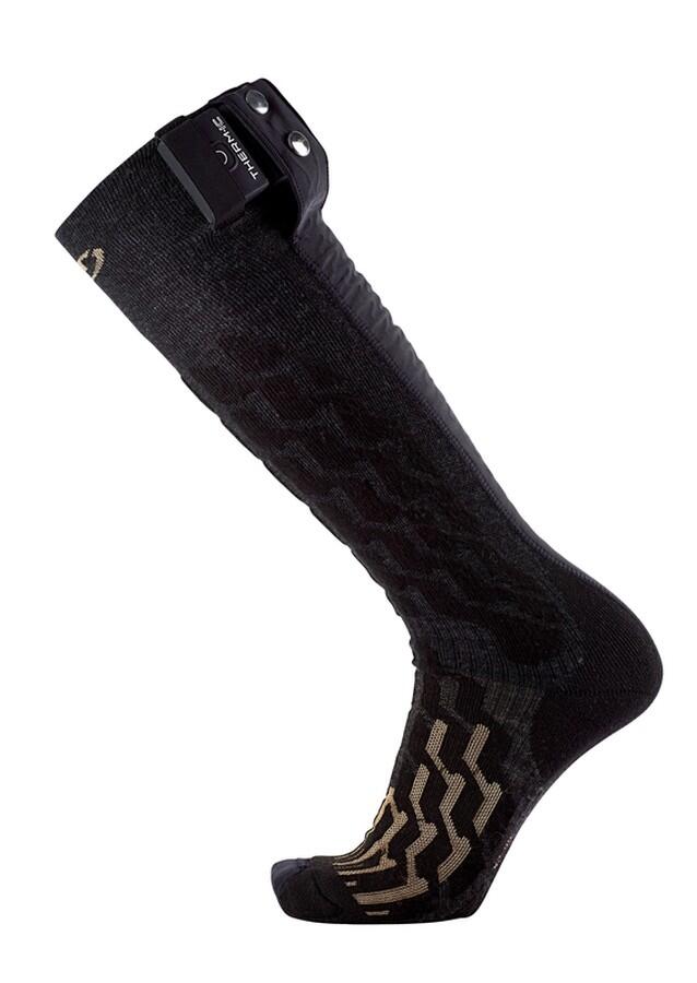 Therm-ic Powersock Heat Fusion svarta uppvärmda skidstrumpor för herr