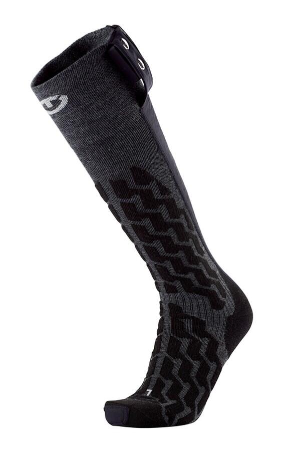 Therm-ic Powersock Heat Fusion svarta uppvärmda skidstrumpor unisex