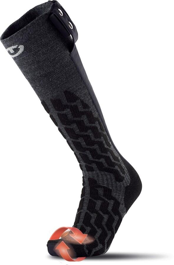 Therm-ic Powersock Heat Fusion svarta uppvärmda skidstrumpor unisex