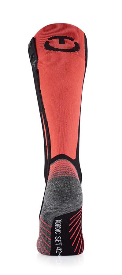 Therm-ic S.E.T® Nordic Sock svart eluppvärmd längdskidstrumpa med merinoull