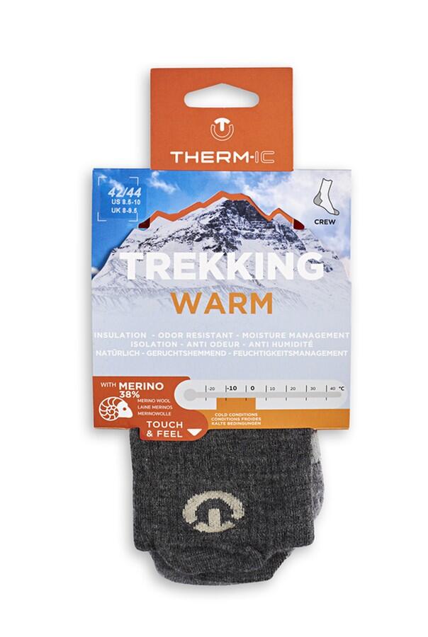 Therm-ic Trekking Warm grå varma vandringsstrumpor i merinoull unisex