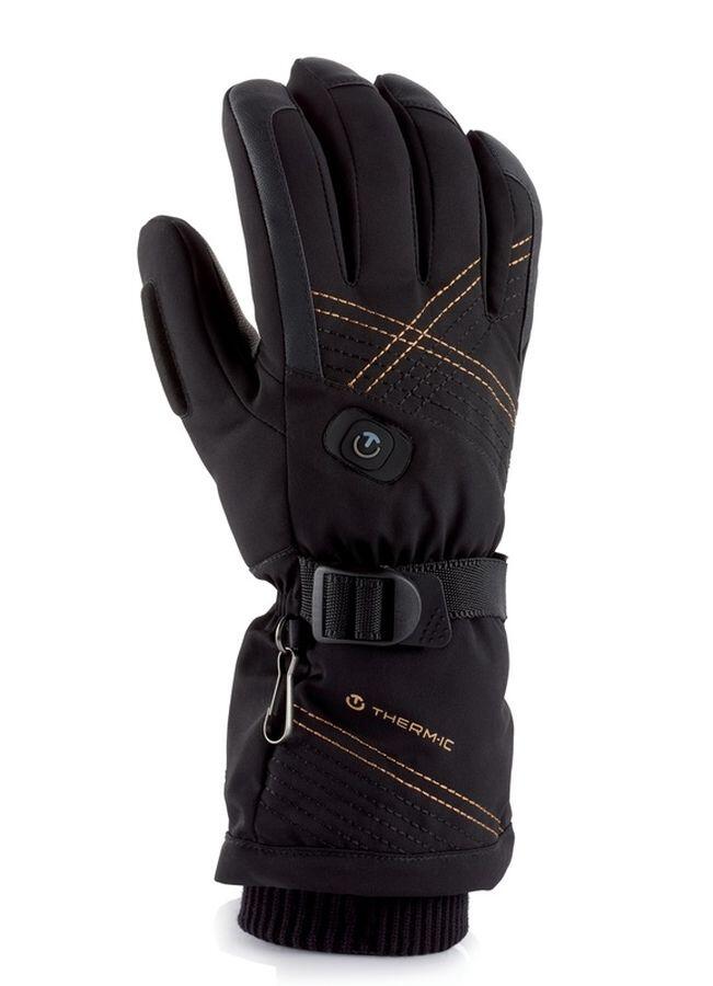 Therm-ic Ultra Heat Glove Women svart eluppvärmd läderhandske dam