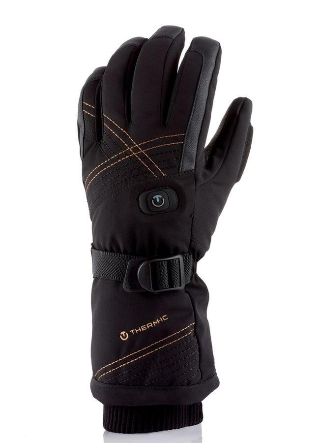 Therm-ic Ultra Heat Glove Women svart eluppvärmd läderhandske dam