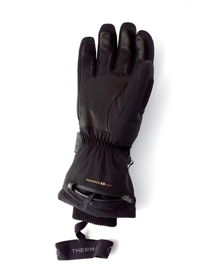 Therm-ic Ultra Heat Glove Women svart eluppvärmd läderhandske dam