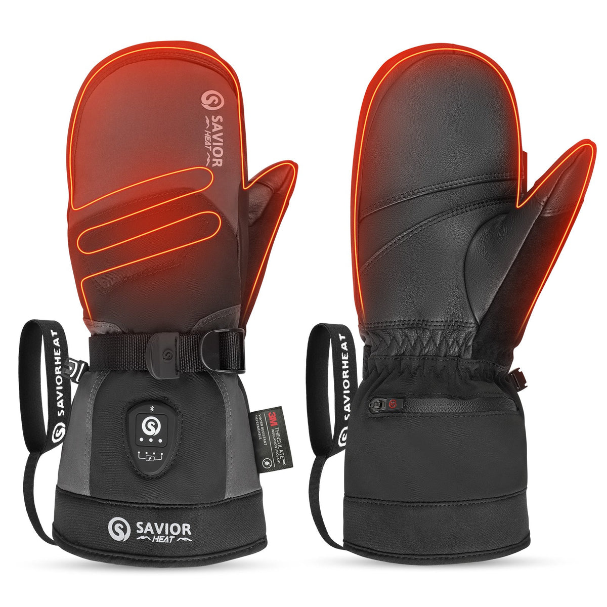 Savior Heat App-Control Ski 2.0 värmevantar, produkten från en annan vinkel 1