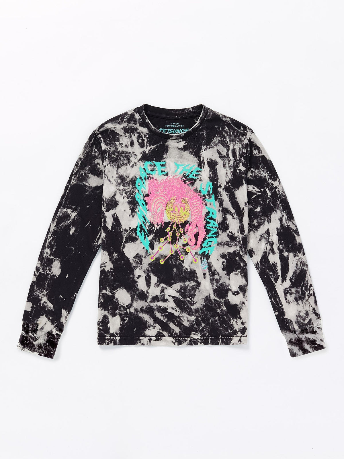 Volcom FA Tetsunori LS Tee långärmad tröja svart/vit, produkten från en annan vinkel
