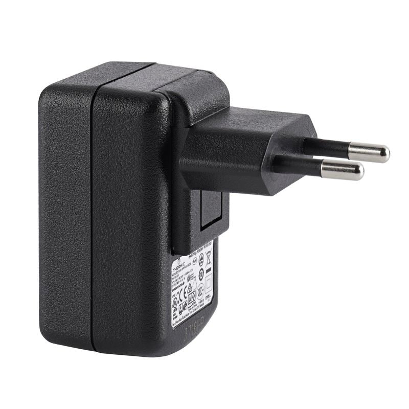 Therm-ic USB-A Power Adapter laddare svart, produkten från en annan vinkel