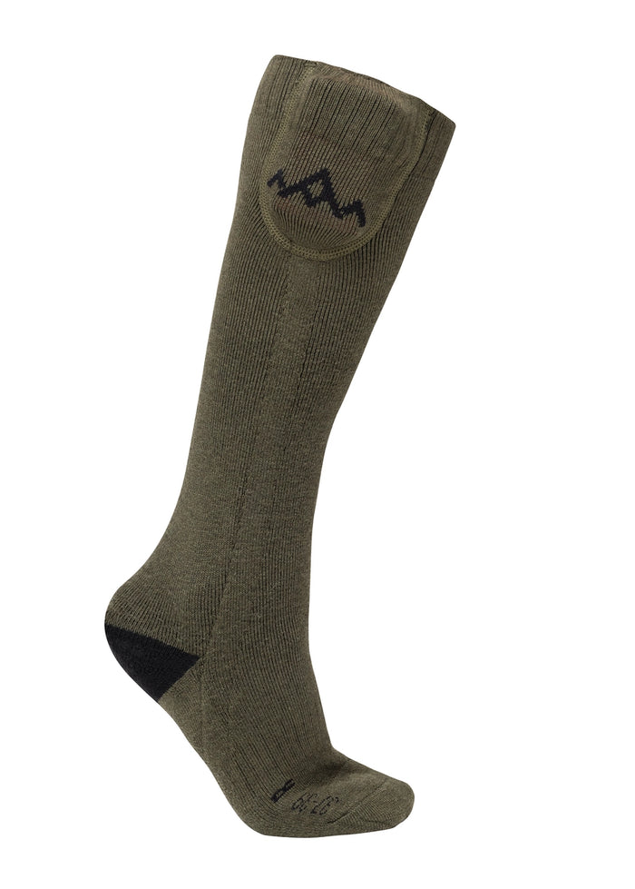 HeatX Heated Everyday Socks V2 olivgröna värmestrumpor