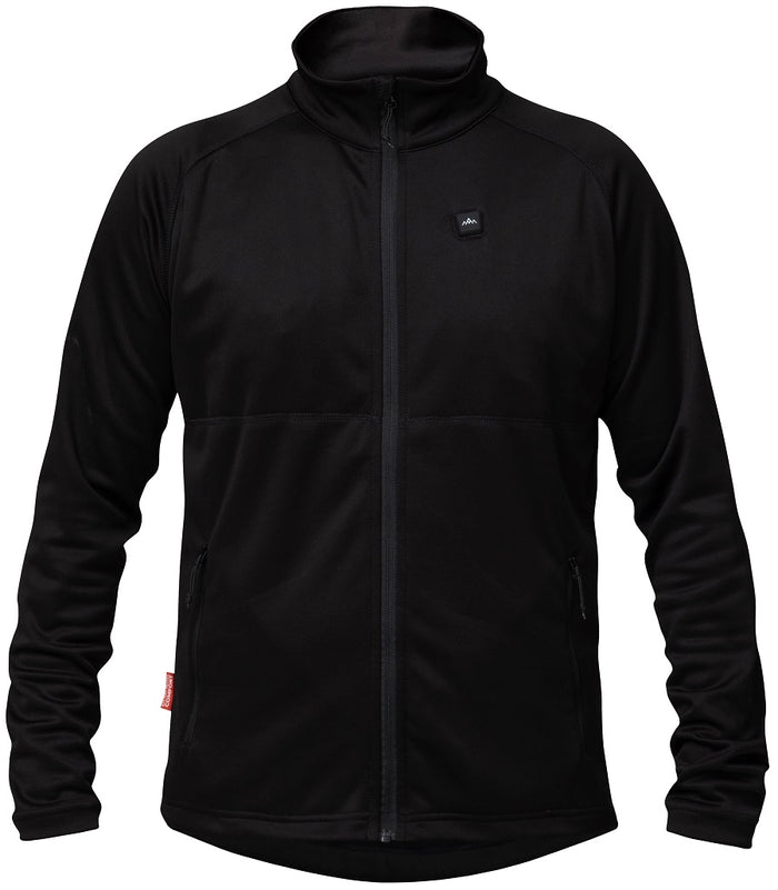 HeatX Heated Fleece Sweater herr i svart, uppvärmd fleecetröja