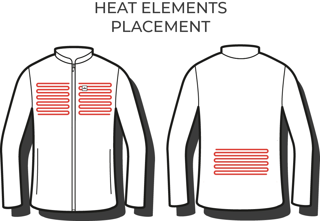 HeatX Heated Fleece Sweater värmetröja dam svart, på modell 4