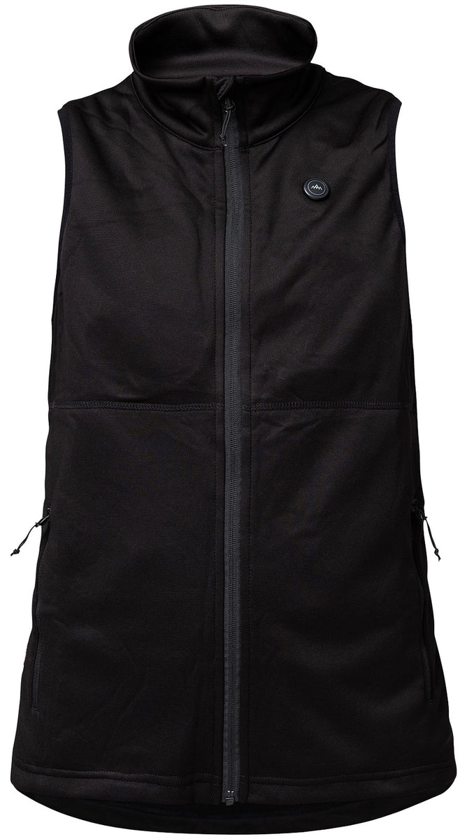 HeatX Heated Fleece Vest dam i svart, uppvärmd fleeceväst
