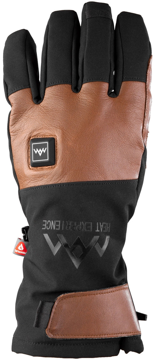 HeatX Heated Outdoor Gloves uppvärmda handskar i brunt och svart