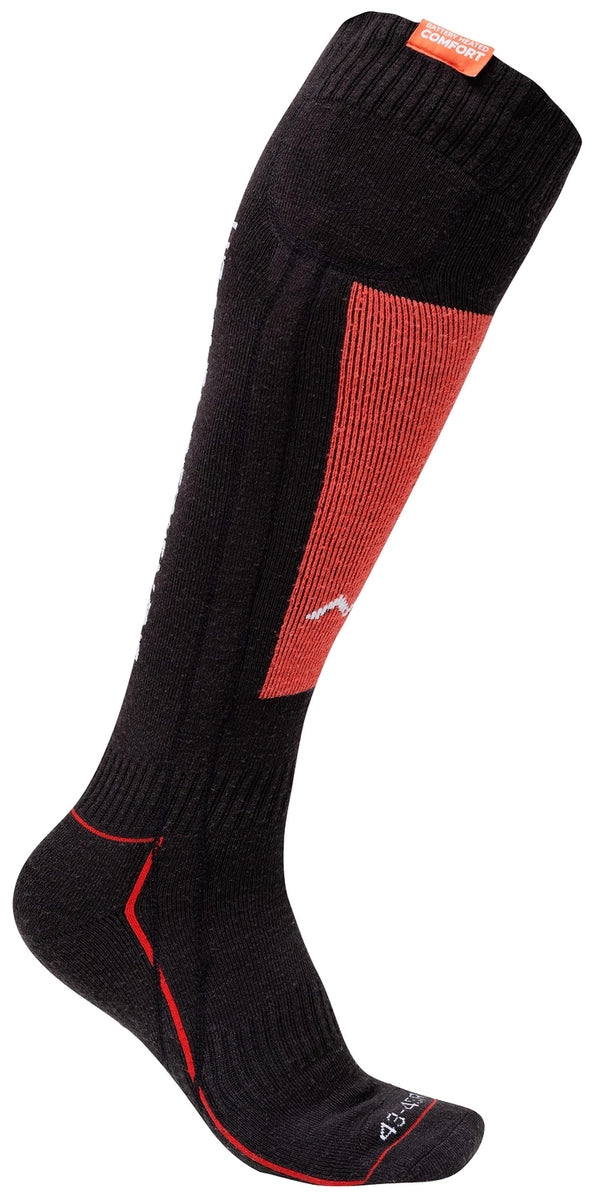 HeatX Heated Technical Socks i rött och svart, uppvärmda strumpor utan batteri