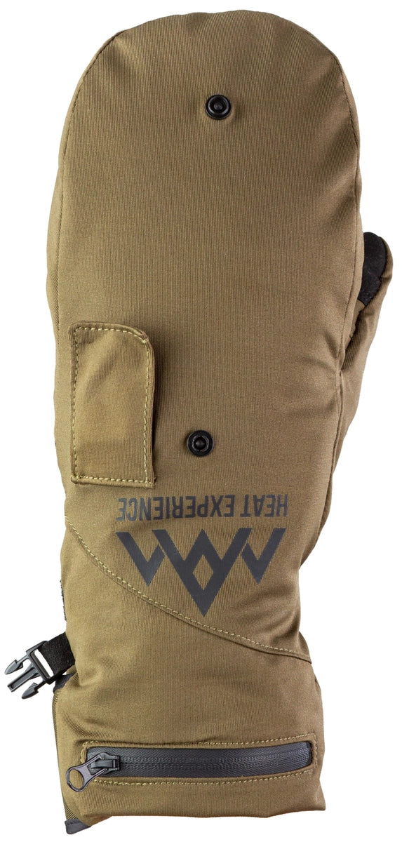 HeatX Heated Hunt Pullover Mittens uppvärmda jaktvantar i olivgrönt