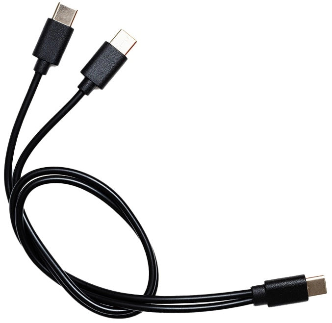 HeatX svart delad laddkabel USB-C till USB-C