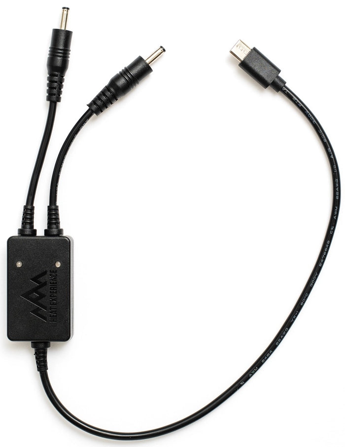 HeatX USB-C laddkabel för två handskbatterier