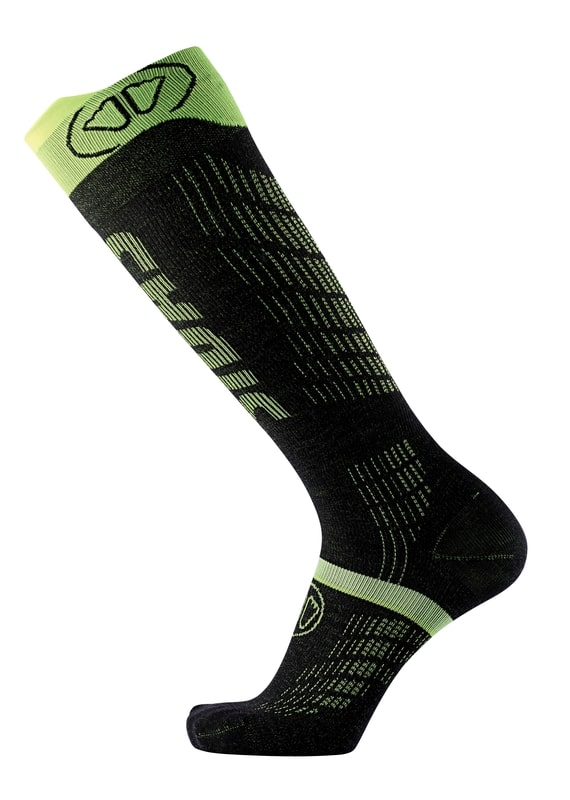 Sidas Ski Ultrafit Socks Black/Yellow skidstrumpor, produkten från en annan vinkel 1