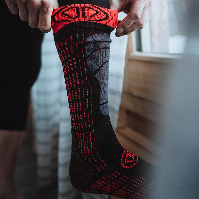 Sidas Ski Comfort Socks Black/Orange skidstrumpor, detaljbild