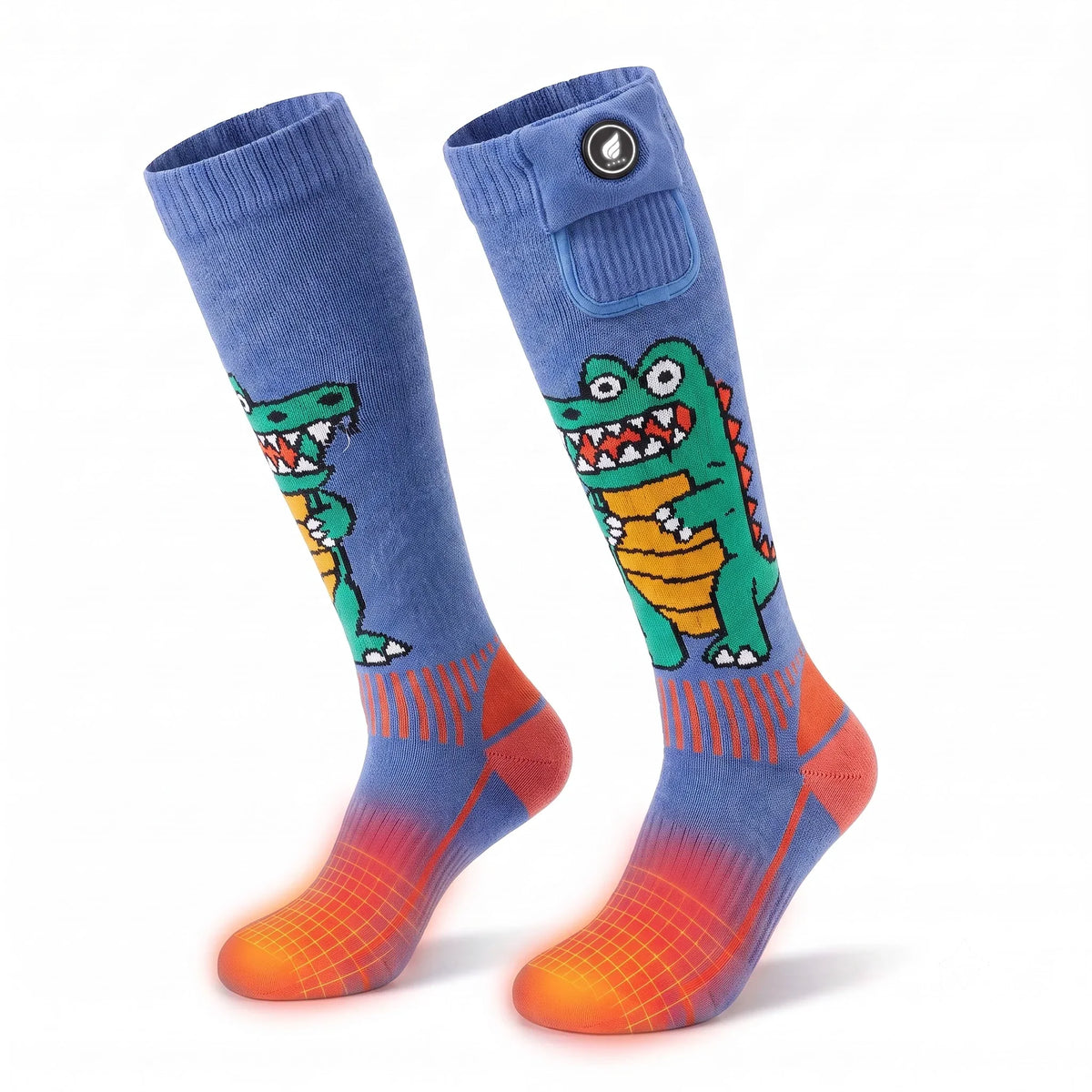 Savior Heat Crocodile-Print Kids Ski värmestrumpor barn, produkten från en annan vinkel 2