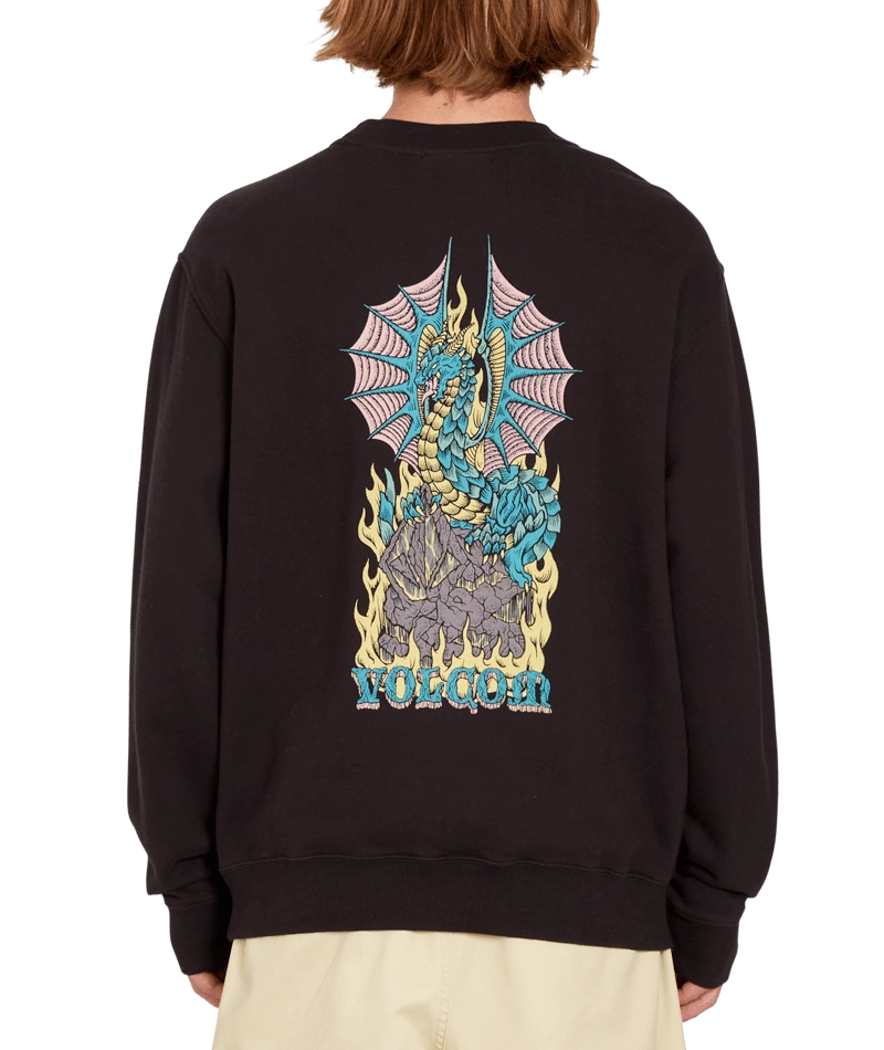 Volcom Alstone Crew tröja svart, detaljbild