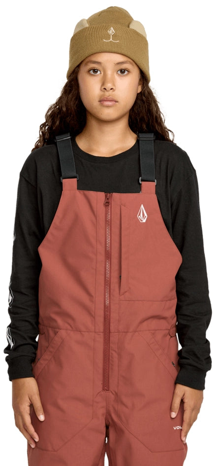 Volcom Barkley Ins Bib Overall skidbyxa hennaröd, produkten från en annan vinkel 2