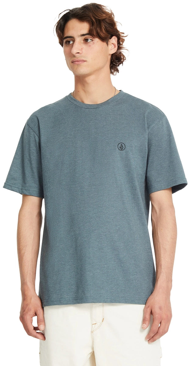 Volcom Circle Blanks Heathered SS Tee t-shirt mörk skiffergrå, produktbild