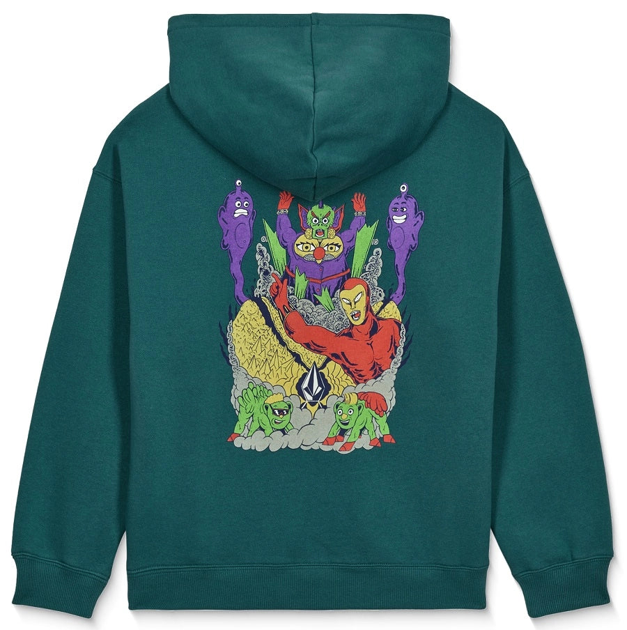 Volcom FA Ben Sanaire Pullover huvtröja mörkgrön, produkten från en annan vinkel 6