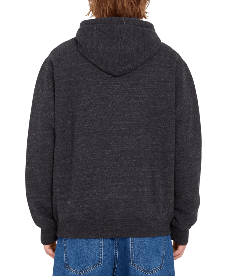 Volcom Sngl Stn Zip Fleece zip-hoodie svartmelerad, detaljbild